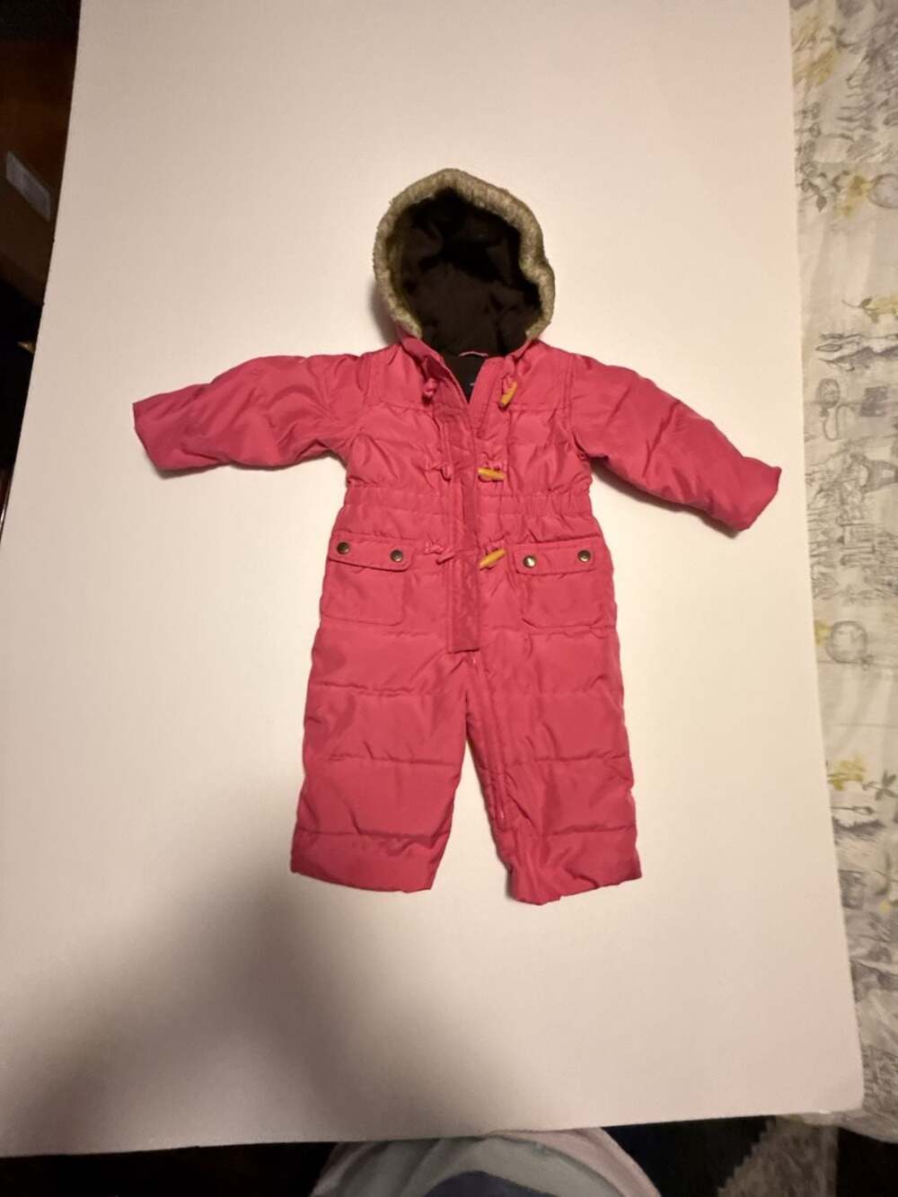 babyGap Pink Puffer Snowsuit 12-18 Months